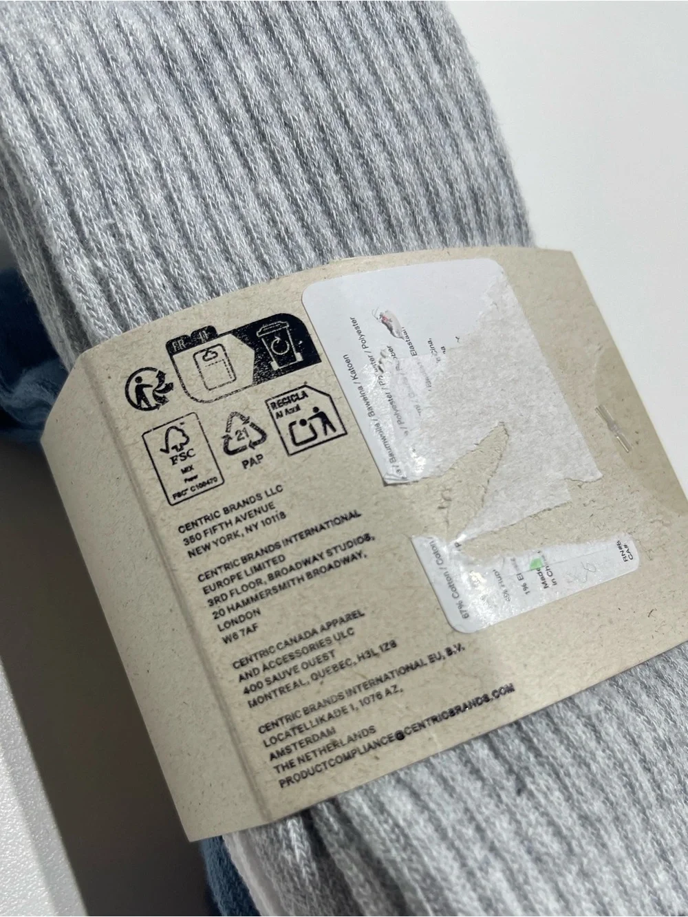 Allsaints crew socks Pack of Three NWT cotton polyester blue gray white